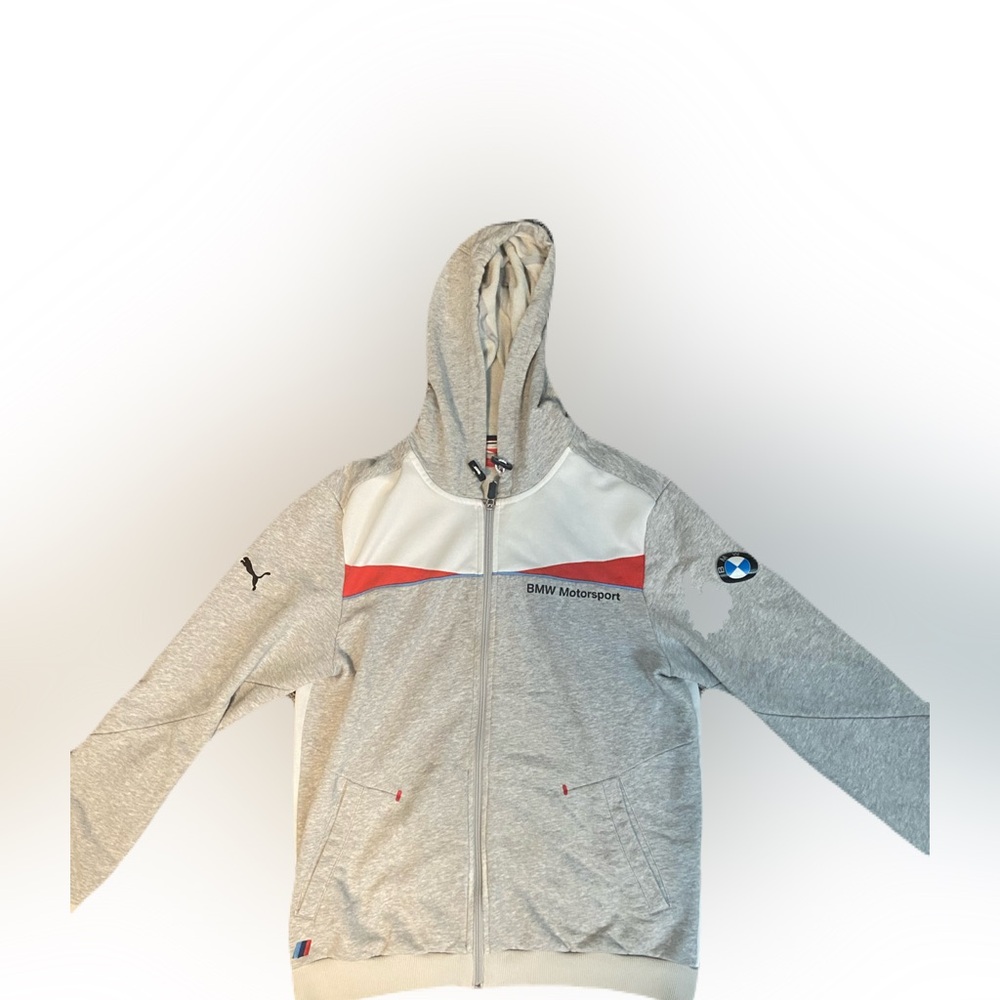 Puma BMW Motorsport Men's Hoodie - Gray, Red, White